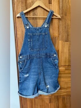 H&M Medium Blue Denim Short Overalls